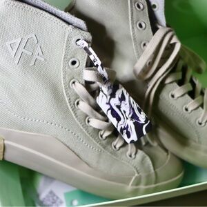 Off White New Mid Top Vulcanized Canvas Kaki Sage